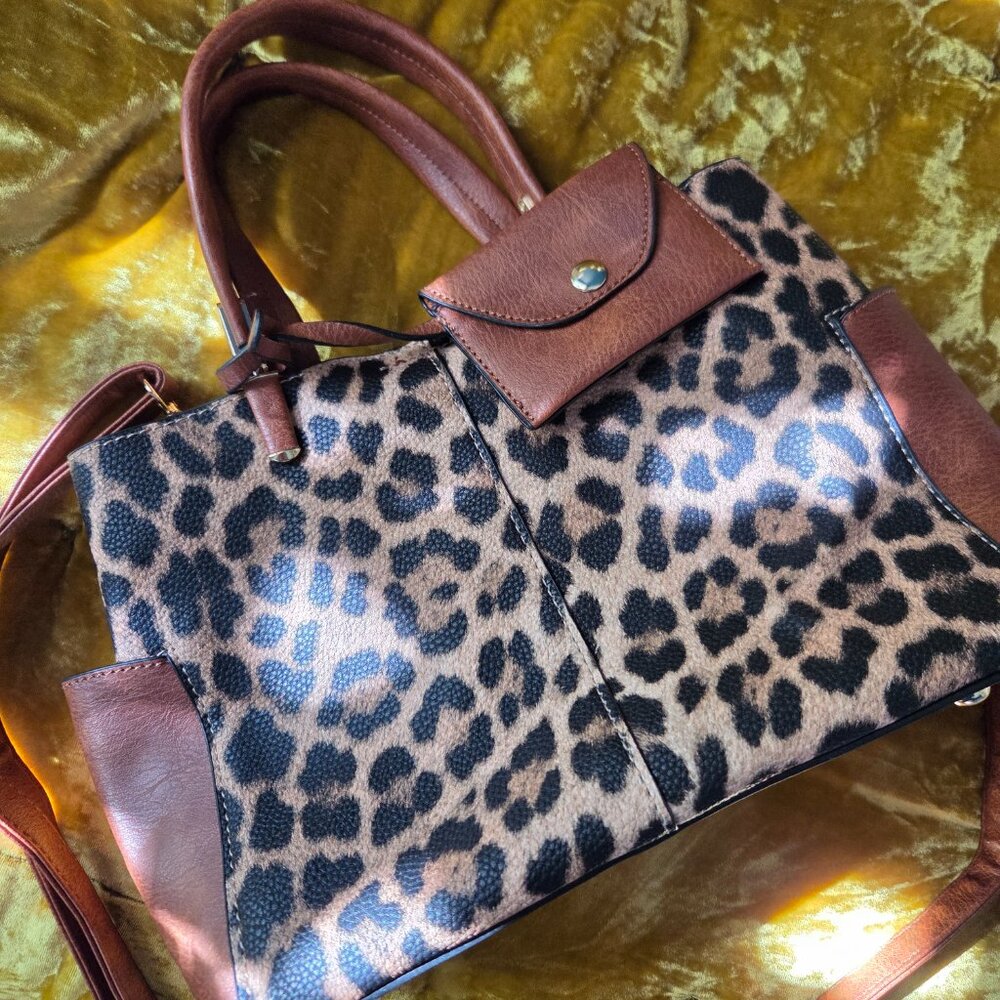 Leopard print handbag
